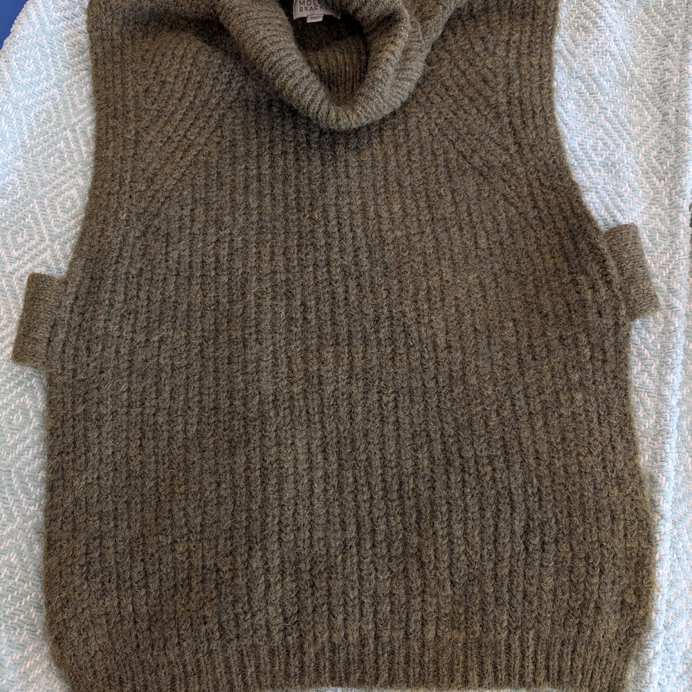 Cozy Olive Green Knit Sweater Vest